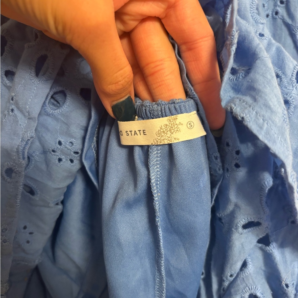 Blue Altard State Ruffle Romper - Picture 3 of 4
